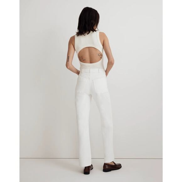 Madewell The‎ Perfect Vintage Wide Leg Jeans White Size 30 - Picture 11 of 11